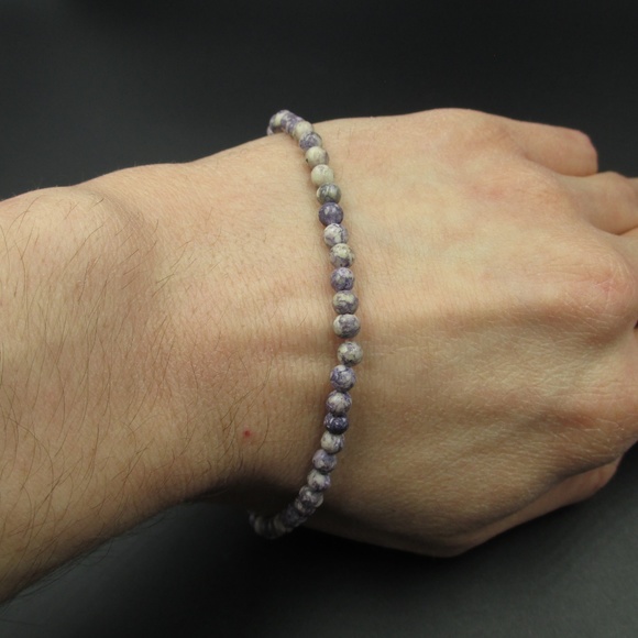 Vintage 9" Stunning Genuine Purple Stone Bracelet - Picture 3 of 5